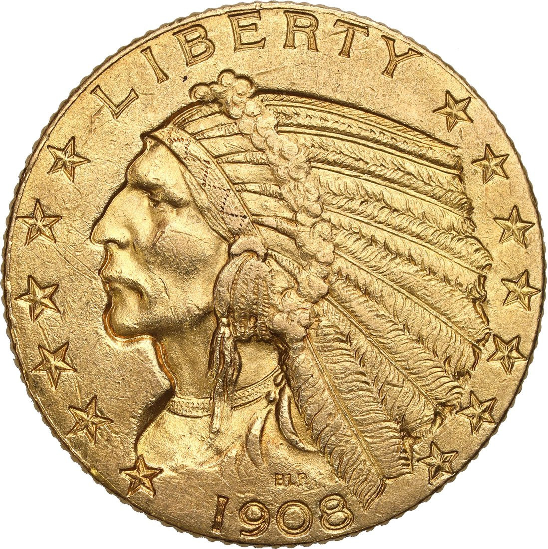 USA. 5 dolarów 1908 Indianin, Filadelfia